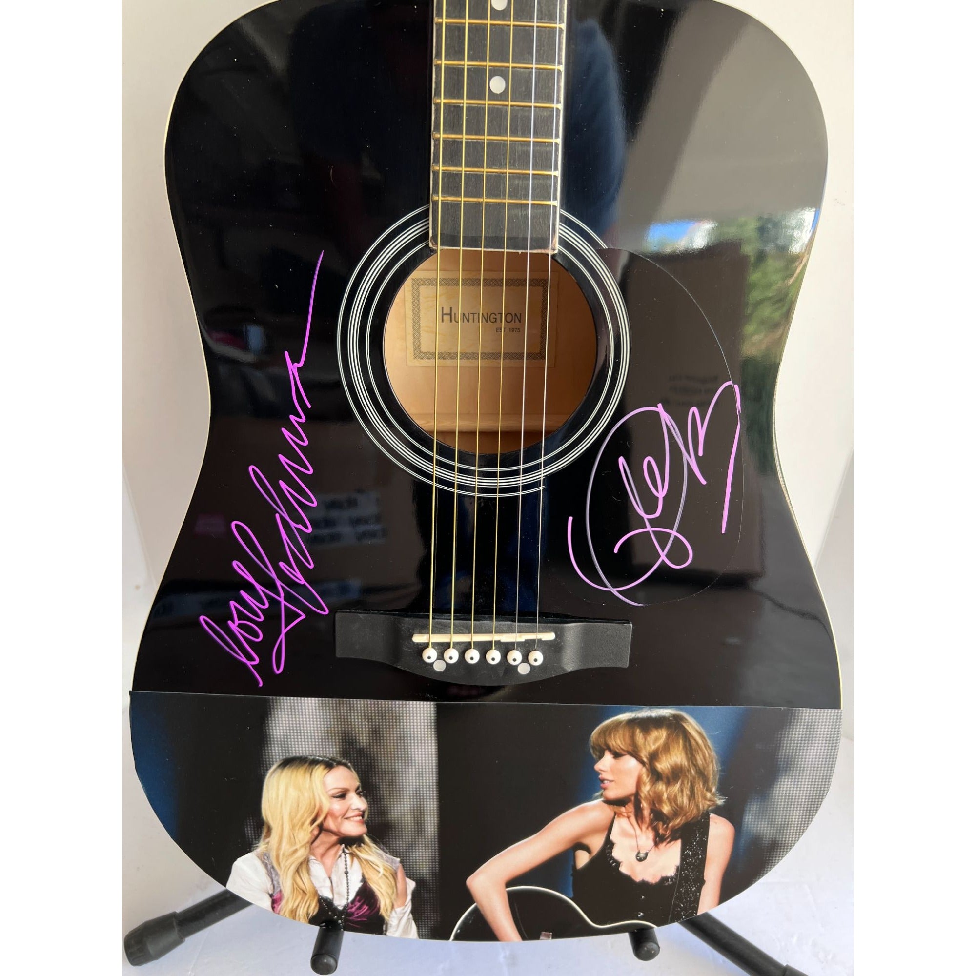 Madonna and Taylor Swift One of A kind 39' inch full size acoustic guitar signed with proof