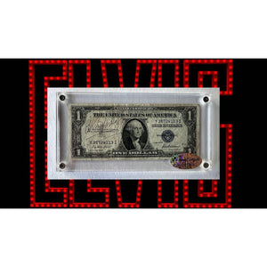 Elvis Presley vintage one dollar bill signed with proof