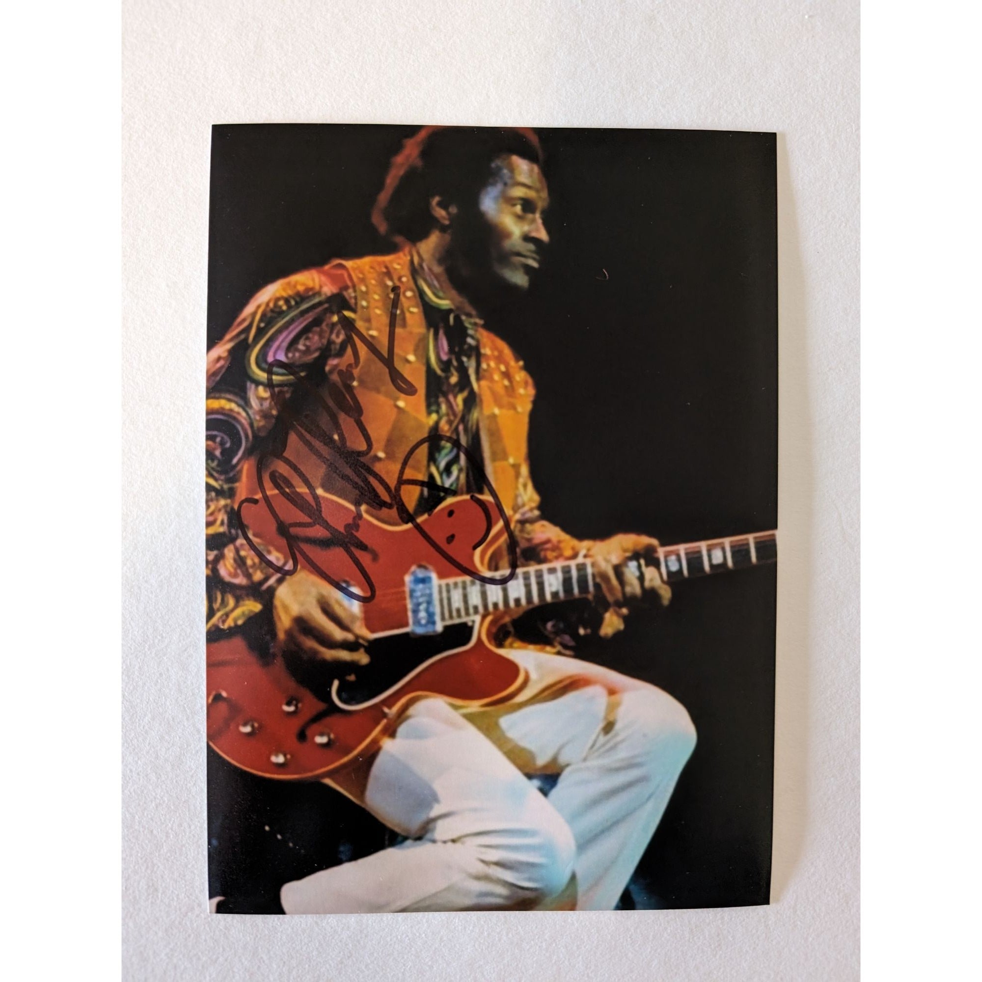 Chuck Berry 5x7 photograph signed with proof