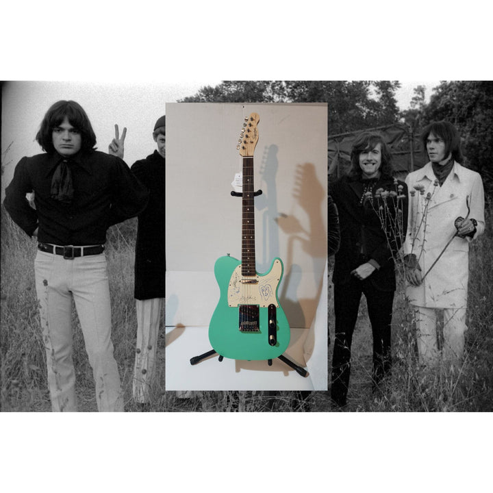 CSNY David Crosby , Stephen Stills, Graham Nash, Neil Young authentic Fender telecaster full size electric guitar signed with proof