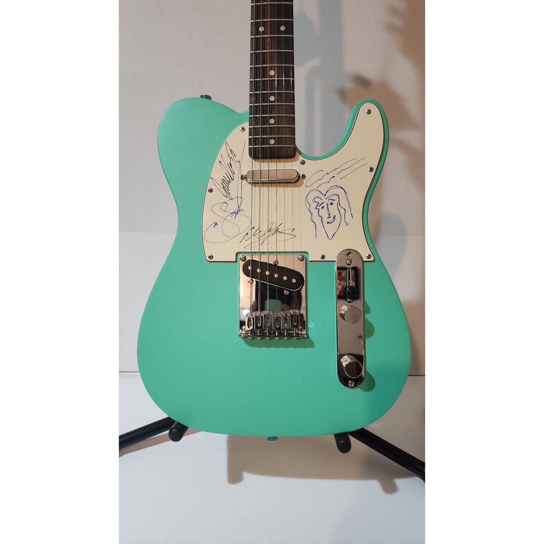 CSNY David Crosby , Stephen Stills, Graham Nash, Neil Young authentic Fender telecaster full size electric guitar signed with proof