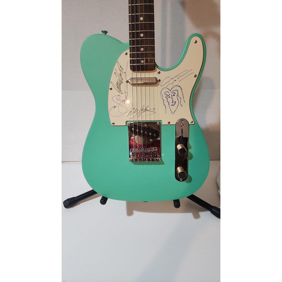 CSNY David Crosby , Stephen Stills, Graham Nash, Neil Young authentic Fender telecaster full size electric guitar signed with proof