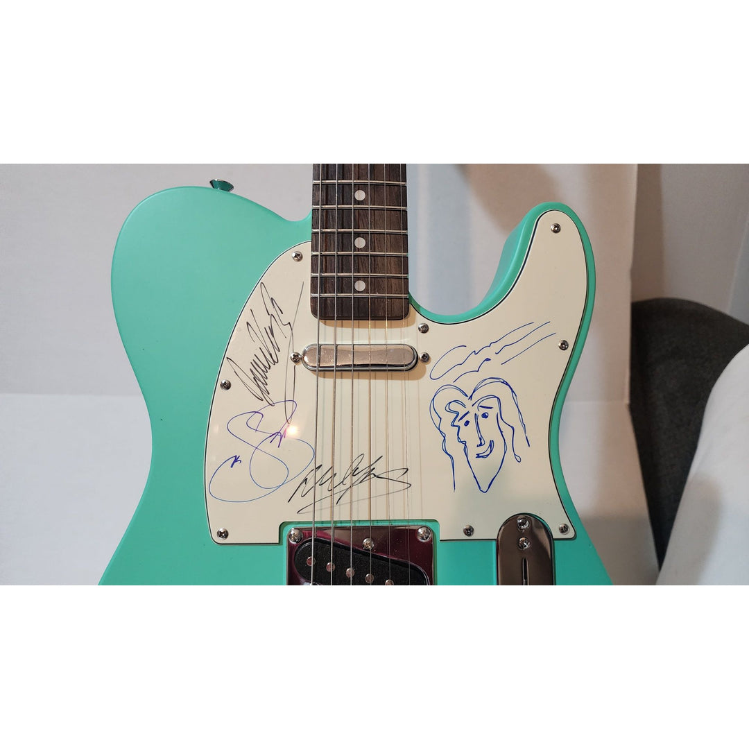 CSNY David Crosby , Stephen Stills, Graham Nash, Neil Young authentic Fender telecaster full size electric guitar signed with proof