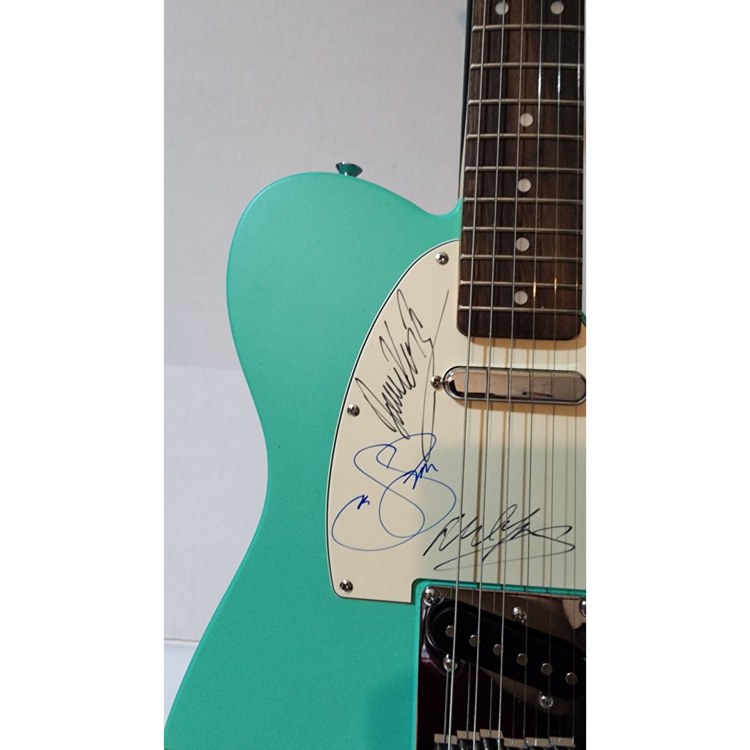 CSNY David Crosby , Stephen Stills, Graham Nash, Neil Young authentic Fender telecaster full size electric guitar signed with proof