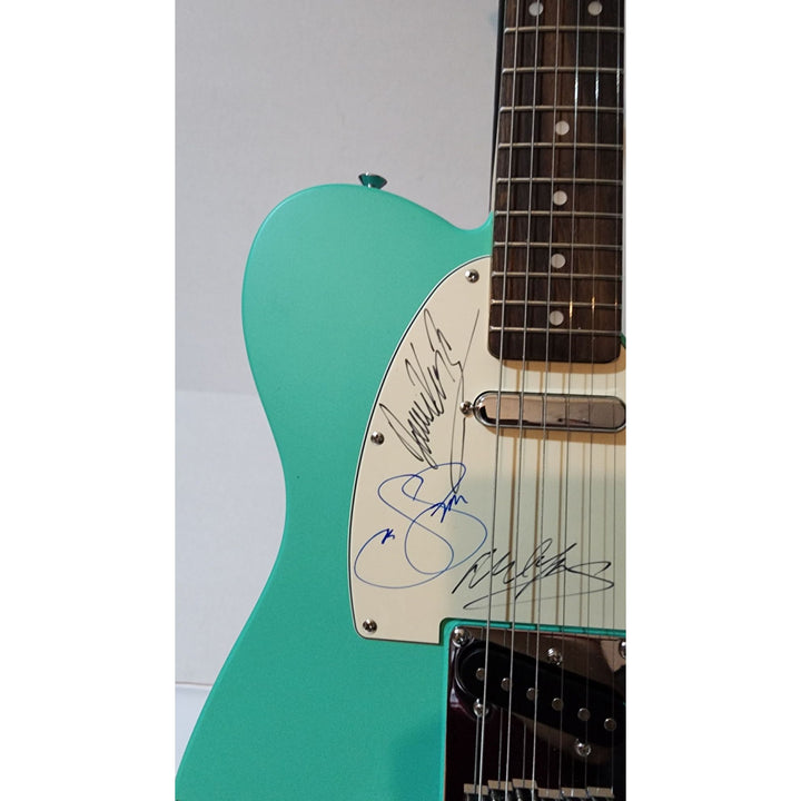 CSNY David Crosby , Stephen Stills, Graham Nash, Neil Young authentic Fender telecaster full size electric guitar signed with proof