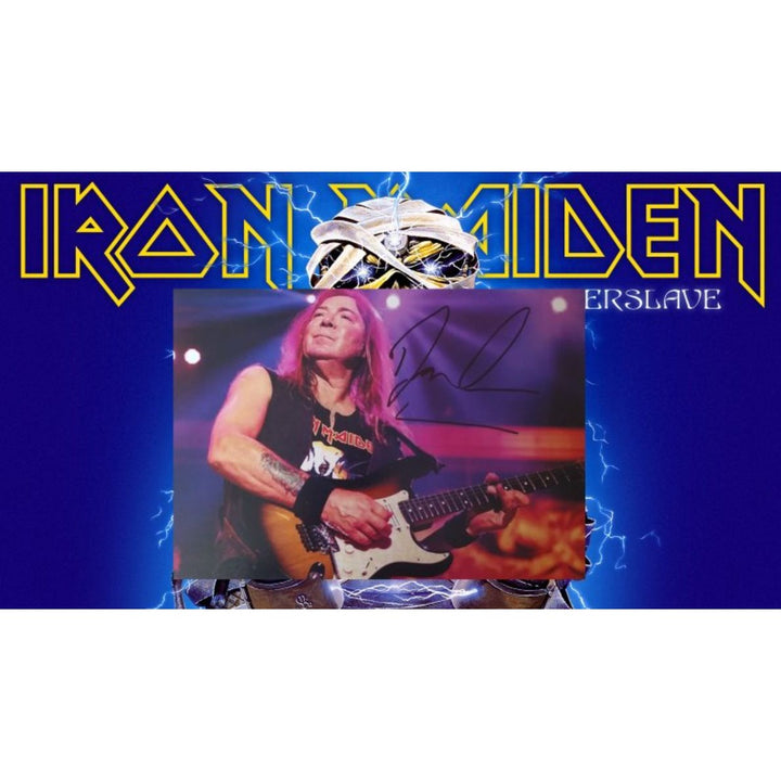 Dave Murray, Iron Maiden, 5x7, photo, signed