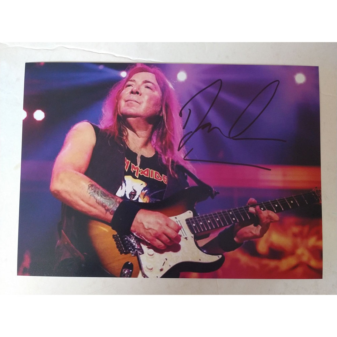 Dave Murray, Iron Maiden, 5x7, photo, signed