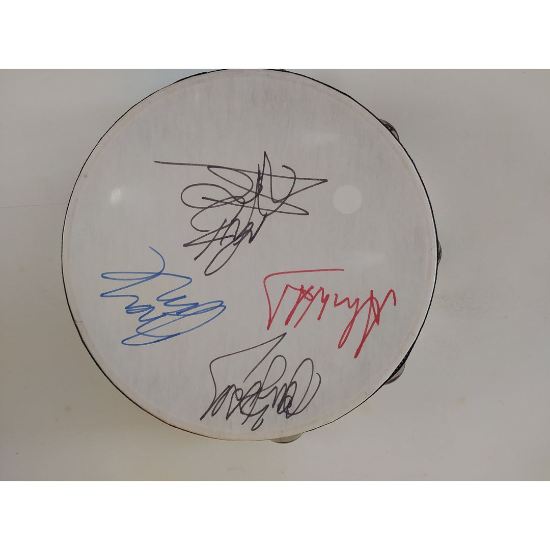 Depeche Mode David Gahan all four original members 14-in tambourine signed with proof