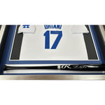 Load image into Gallery viewer, Shohei Ohtani game model Los Angeles Dodgers jersey and MLB bat signed with proof Museum quality frame 40x40x5
