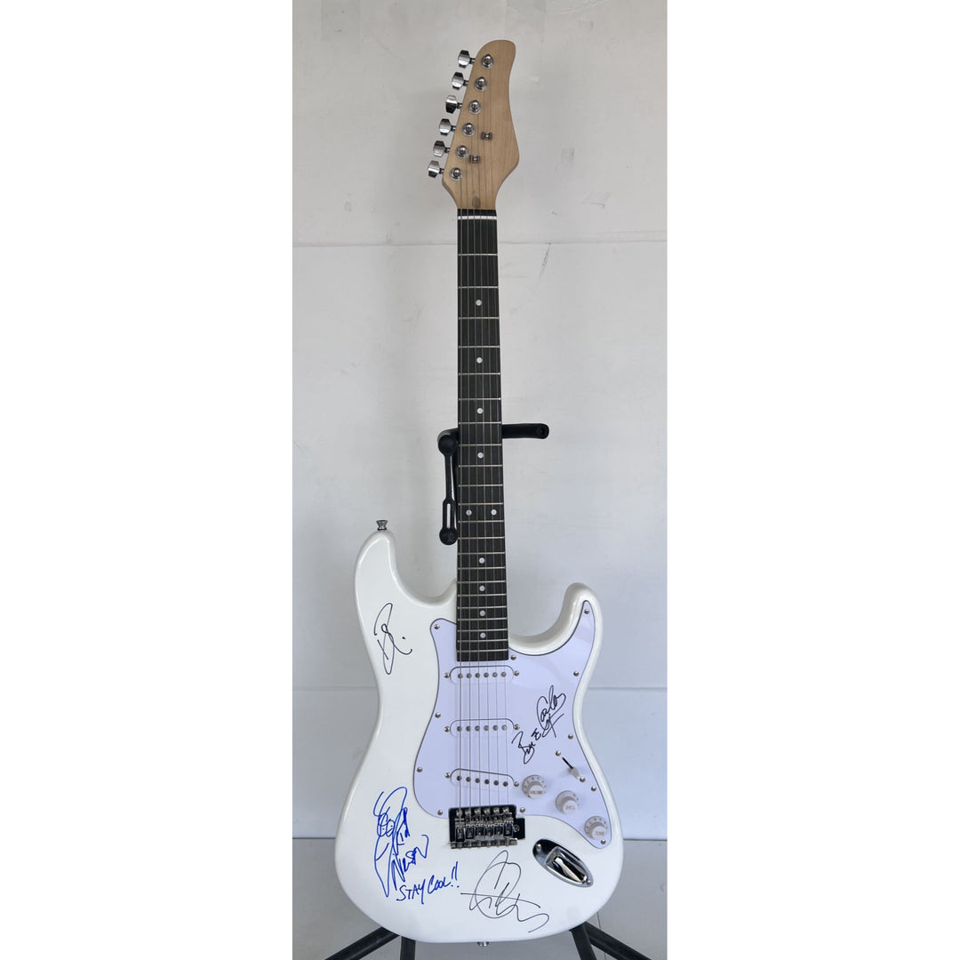 Cheap Trick Rob Zander, Bun E. Carlos, Rick Nielsen, Tom Peterson electric guitar signed with proof.