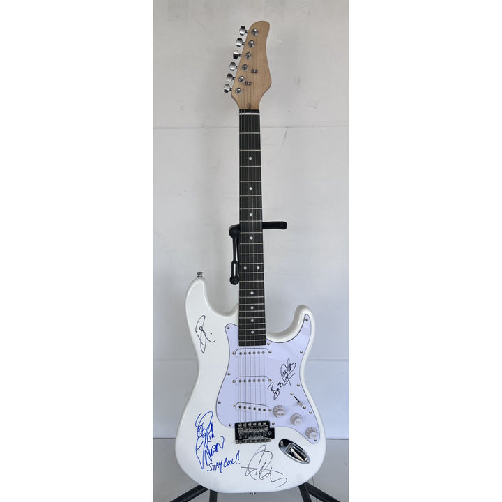 Cheap Trick Rob Zander, Bun E. Carlos, Rick Nielsen, Tom Peterson electric guitar signed with proof.