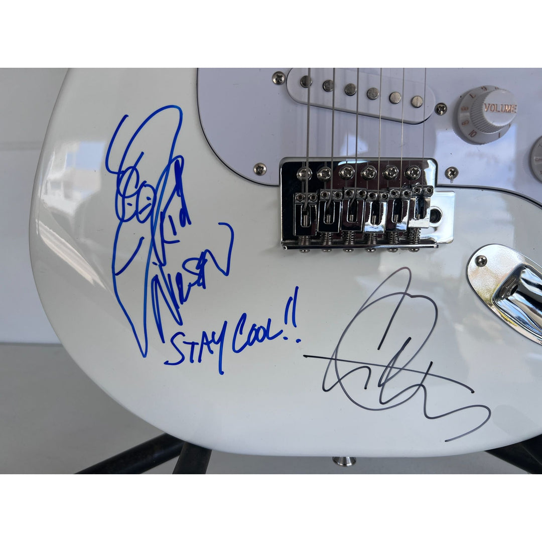 Cheap Trick Rob Zander, Bun E. Carlos, Rick Nielsen, Tom Peterson electric guitar signed with proof.