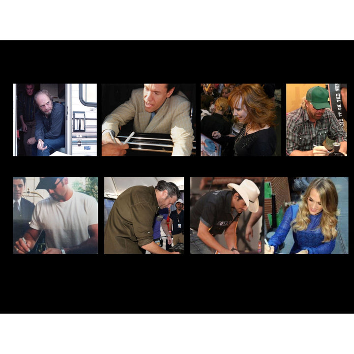 Country Music Icons Hank Williams Sr. Patsy Cline Johnny Cash, Dolly Parton, Kenny Rogers (33) legends signed this one of a kind piece