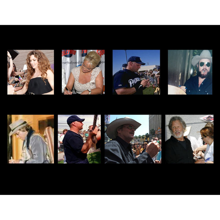 Country Music Icons Hank Williams Sr. Patsy Cline Johnny Cash, Dolly Parton, Kenny Rogers (33) legends signed this one of a kind piece