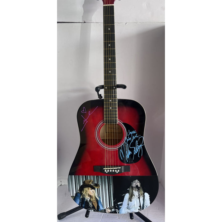 Jewel Kilcher "Jewel" and Melissa Etheridge acoustic guitar full size 38' signed with proof