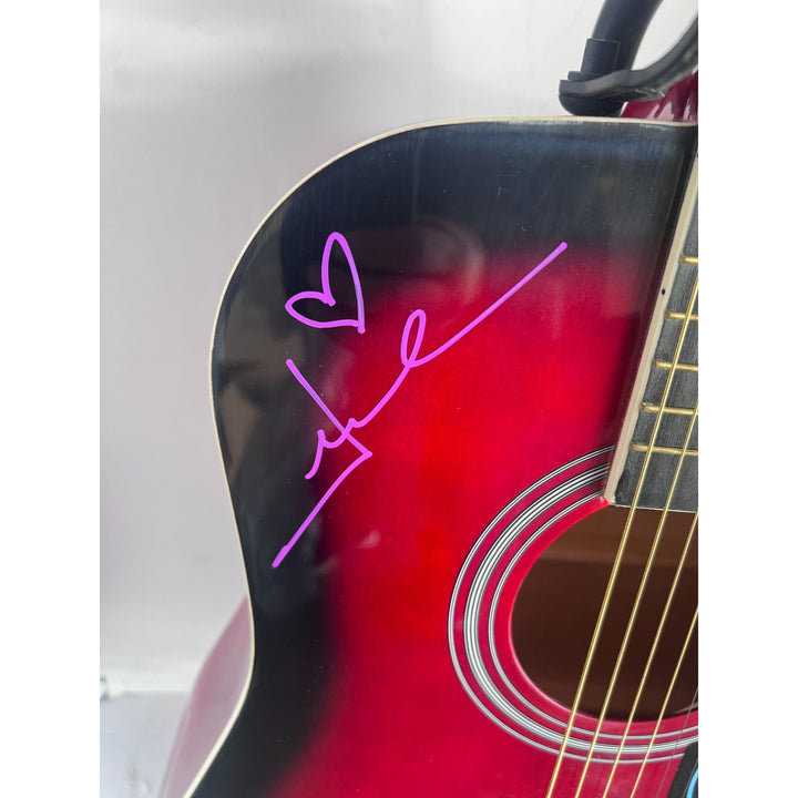 Jewel Kilcher "Jewel" and Melissa Etheridge acoustic guitar full size 38' signed with proof