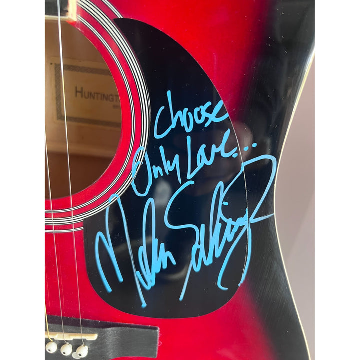 Jewel Kilcher "Jewel" and Melissa Etheridge acoustic guitar full size 38' signed with proof