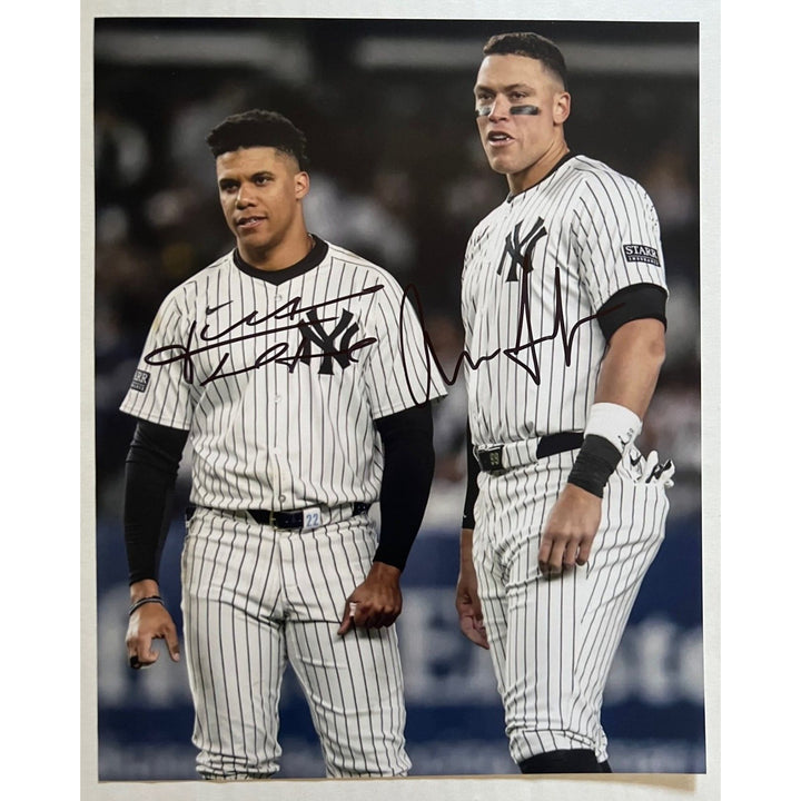 Aaron Judge Juan Soto New York Yankees 8x10 photo signed with proof