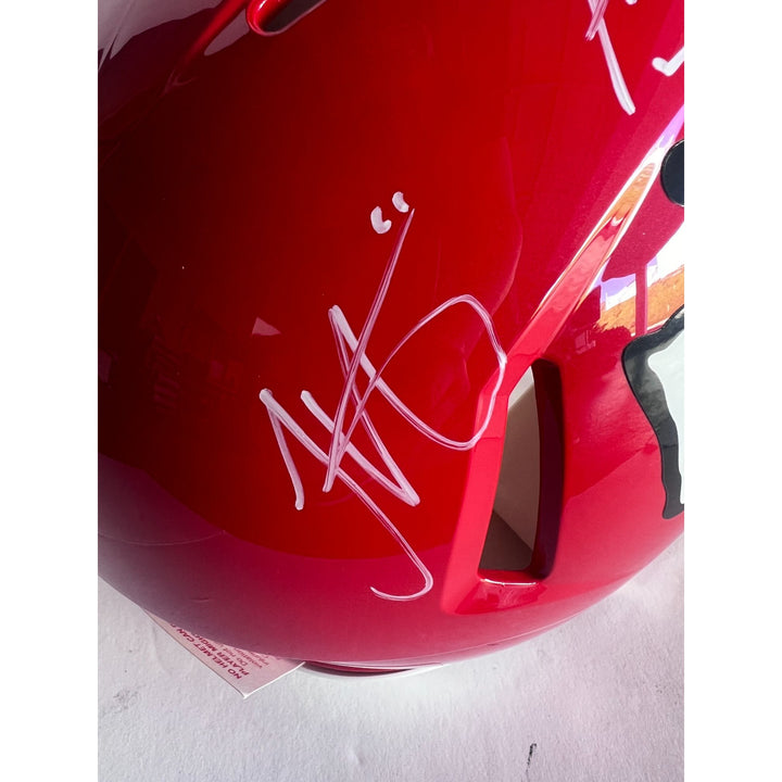 Patrick Mahomes Travis Kelce Tyreek Hill Riddell Speed pro model helmet signed with proof