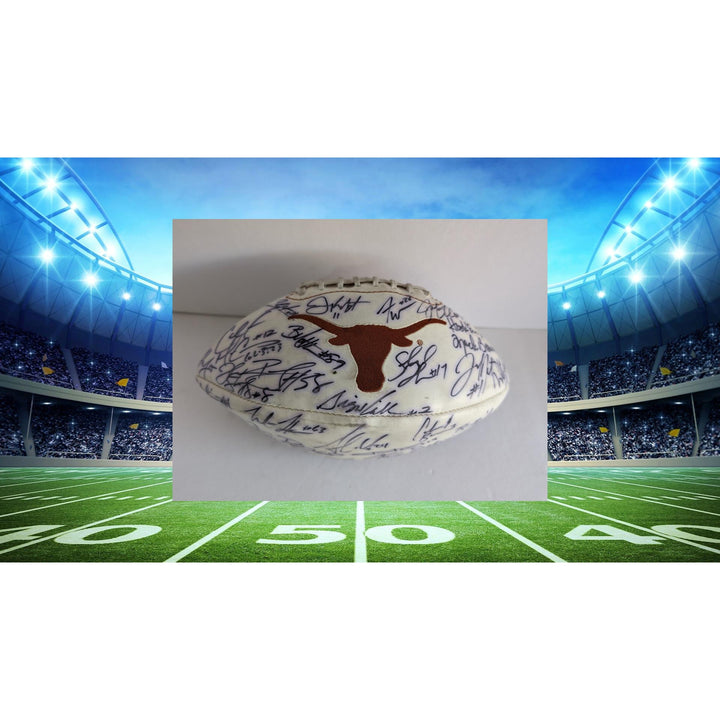 Texas Longhorns Colt McCoy Mack Brown team signed football