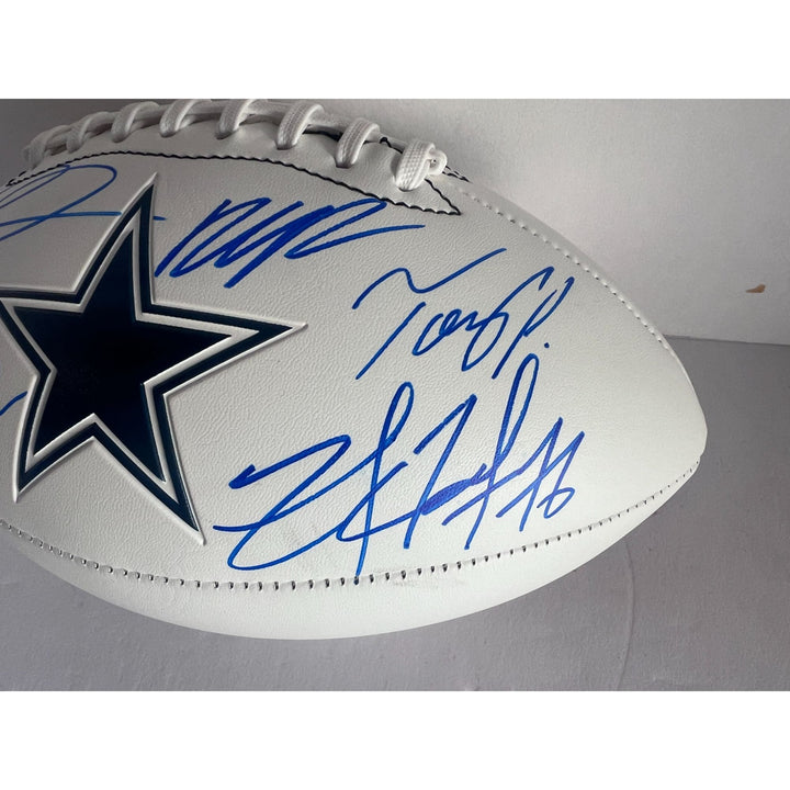 Dallas Cowboys Micah Parsons Cee Dee Lamb Dak Prescott Stephon Gilmore  Zack Martin Tony Pollard  full size football signed with proof