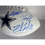 Load image into Gallery viewer, Dallas Cowboys Micah Parsons Cee Dee Lamb Dak Prescott Stephon Gilmore  Zack Martin Tony Pollard  full size football signed with proof
