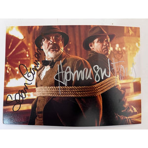 Harrison Ford Sean Connery Indiana Jones 5 by 7 photo signed with proof