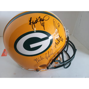 Brett Favre Donald Driver Mark Chmura Mike Holmgren Riddell Pro-Line signed helmet
