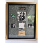 Load image into Gallery viewer, John Lennon The Beatles Co-Vocalist , Song Writer, and lead rhythm guitarist autograph book page signed with sketch &amp; framed with proof

