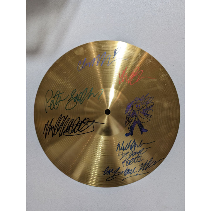 Stevie Nicks Pete Green Lindsay Buckingham John and Christy McVie make Fleetwood Fleetwood Mac cymbal signed with proof