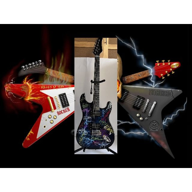 Blue Lightning electric guitar 20 heavy metal guitar greats Kirk Hammett Dimebag Darryl Kk Downing Zakk Wylde