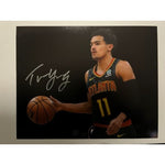 Load image into Gallery viewer, Trae Young Atlanta Hawks 8x10 photo signed with proof with free acrylic frame
