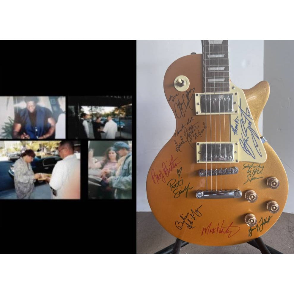 Bruce Springsteen Clarence Clemons Stevie Van Zant and the E Street Band Les Paul Electric guitar signed with proof