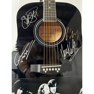 David Crosby Neil Young Graham Nash Stephan Stills CSNY one of a kind full size acoustic guitar signed with proof