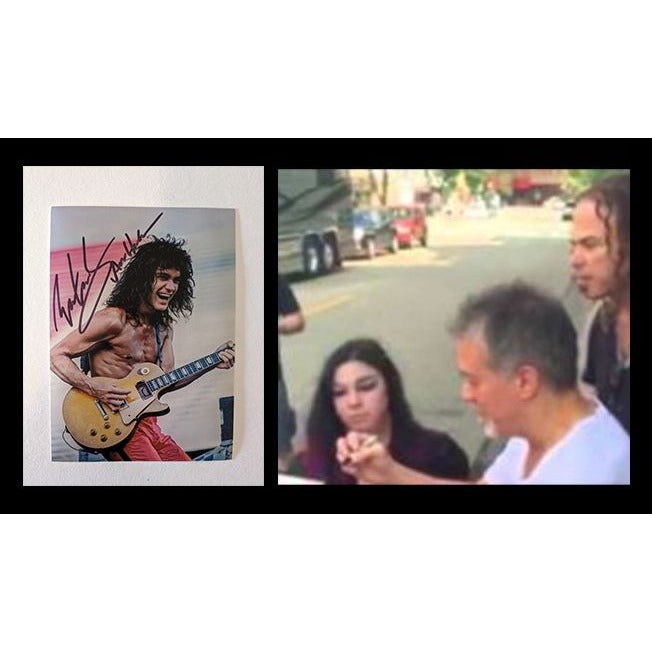 Eddie Van Halen 5x7 photograph signed with proof