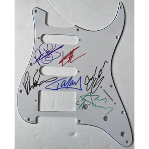 Deep Purple  Ian Paice Roger Glover Ian Gillan Don Airey  Stratocaster electric pickguard signed with proof