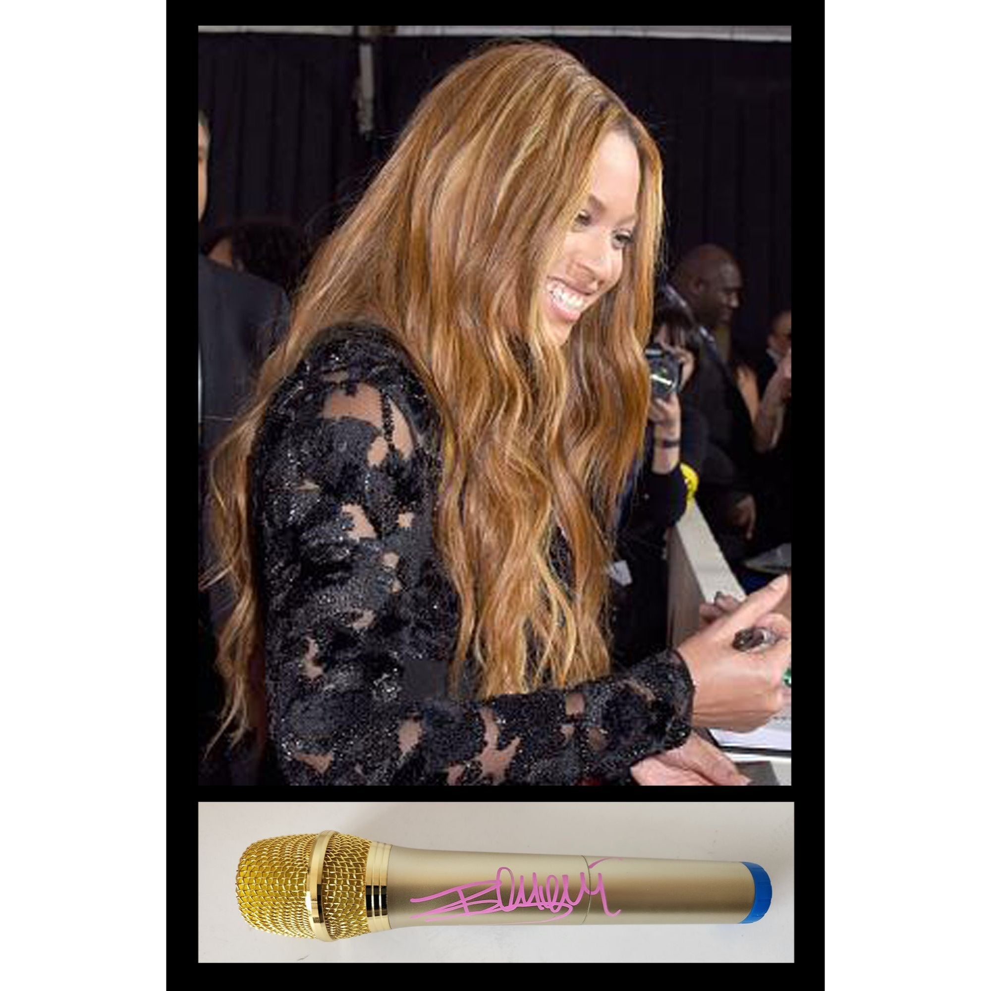 Beyoncé Knowles One of a Kind microphone signed with proof