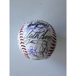 Load image into Gallery viewer, Texas Rangers 2022 team signed Corey Seager, Adolis Garcia, 25 signatures Rawlings MLB baseball signed with proof
