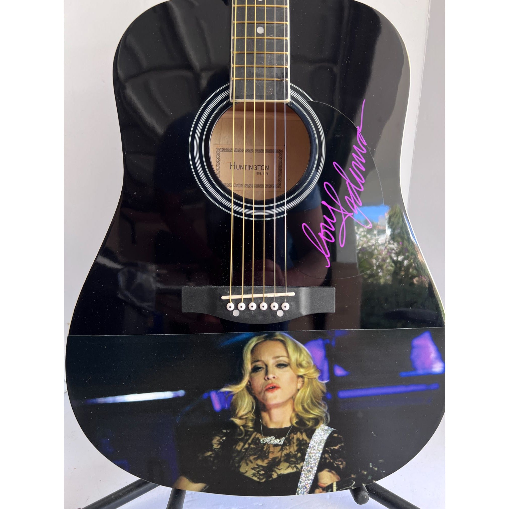 Madonna  One of A kind 39' inch full size acoustic guitar signed with proof