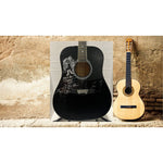 Load image into Gallery viewer, Stevie Nicks signed with Sketch and inscription one of a kind acoustic Ashharpe full size acoustic guitar signed with proof
