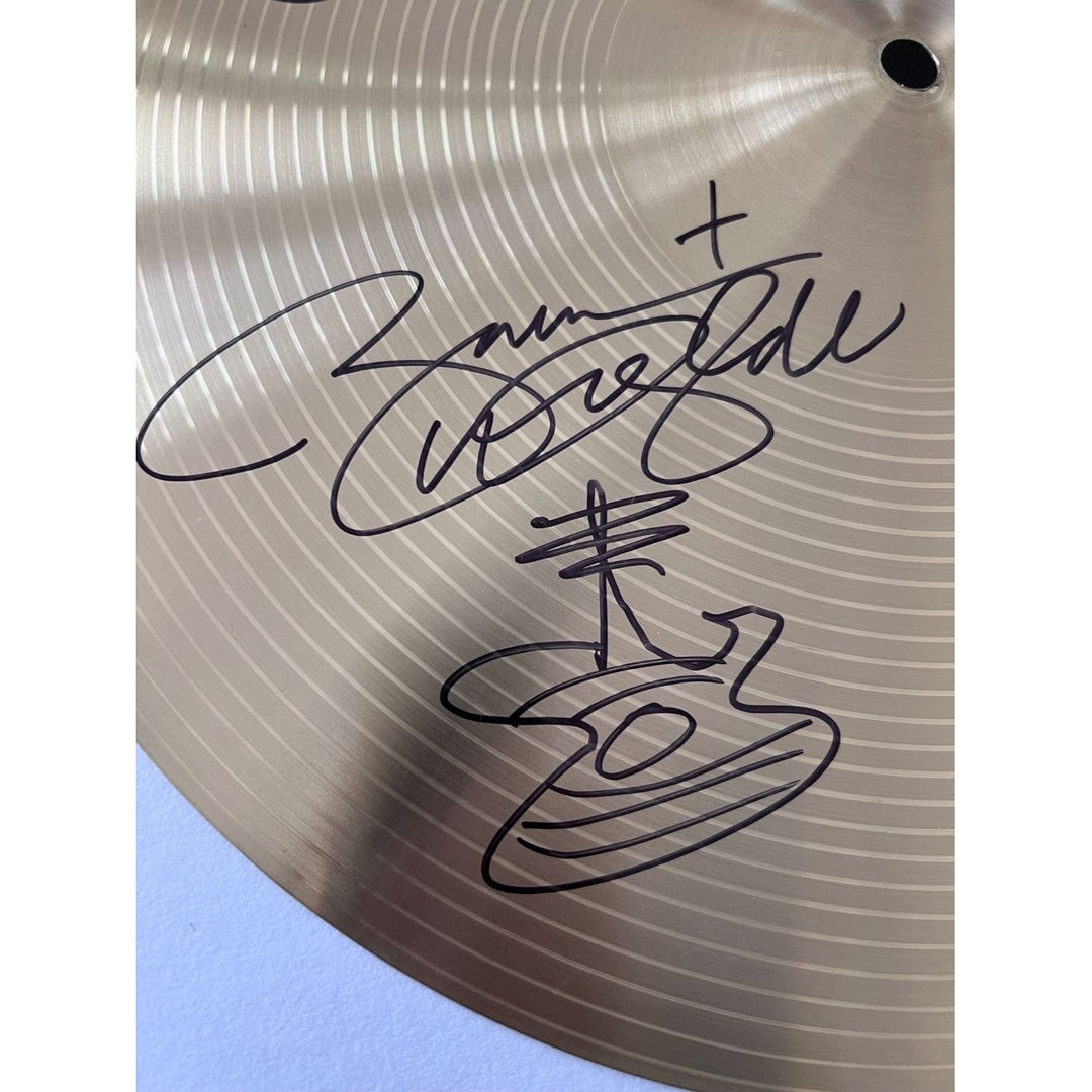 Ozzy Osbourne Ronnie James Dio Geezer Butler Bill Ward Zakk Wylde Vinnie Appice Tony Iommi 14 inch cymbal signed with proof