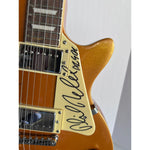 Load image into Gallery viewer, AC/DC Angus Young Brian Johnson Malcolm Young Phil Rudd Les Paul electric guitars signed with proof
