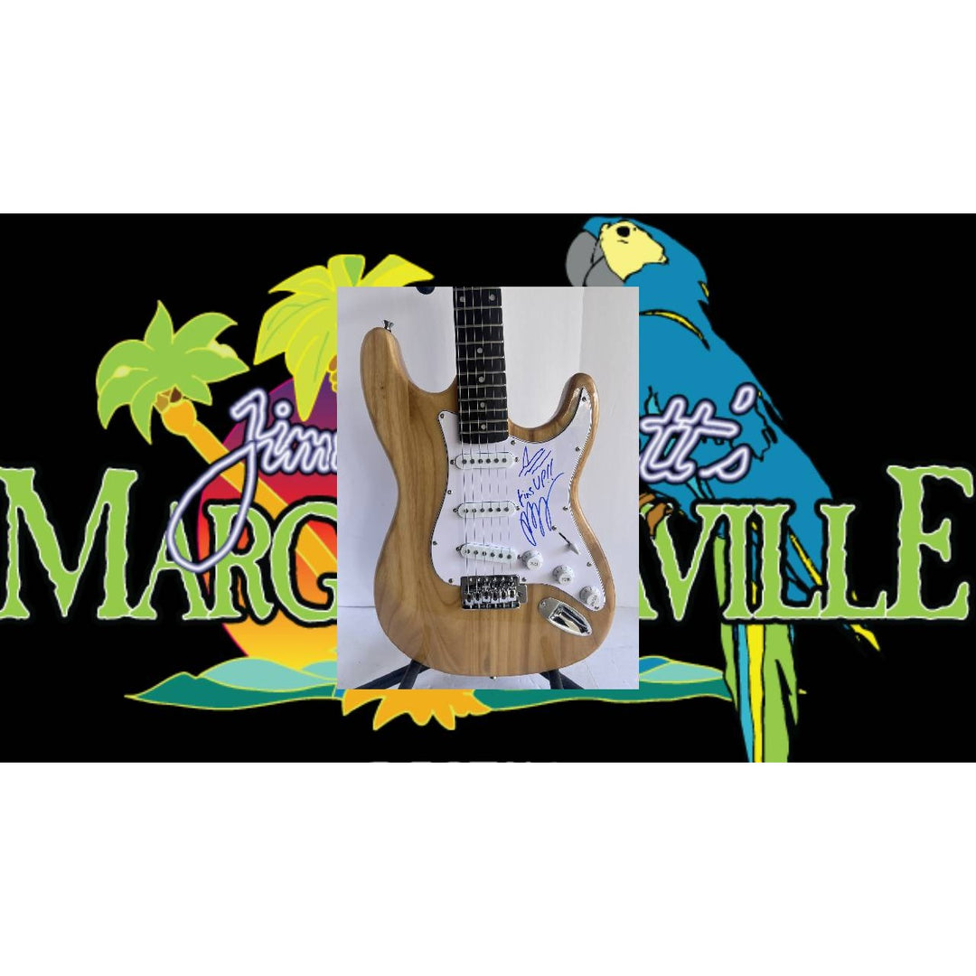 Jimmy Buffett signed with inscription and sketch one of a kind Huntington Stratocaster full size electric guitar with proof