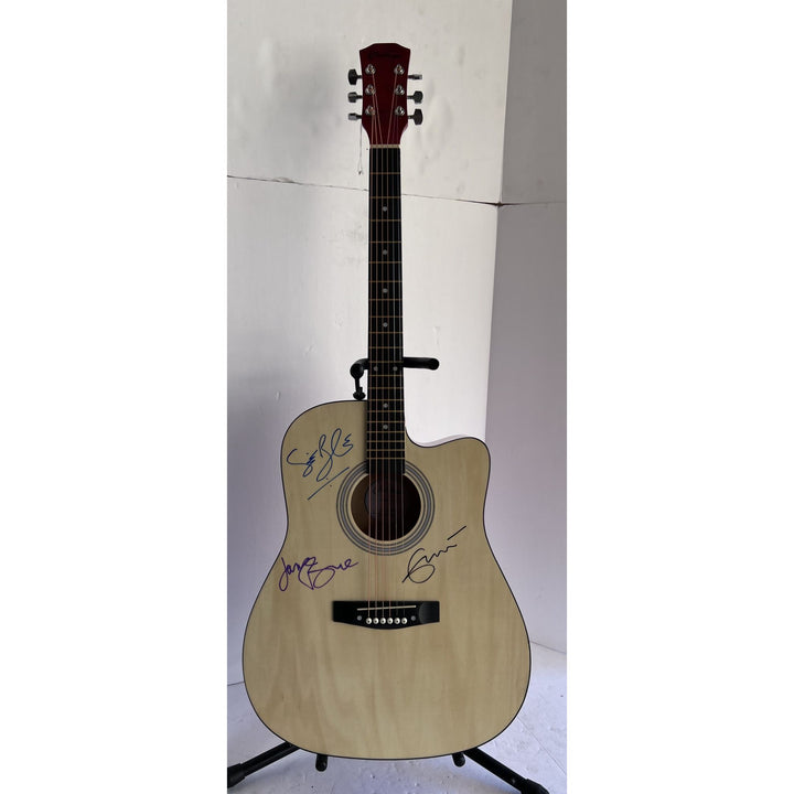 Eric Clapton Jack Bruce Ginger Baker "Cream" full size Ashharpe acoustic guitar signed with proof