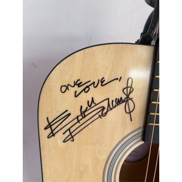 Bob Dylan Keith Richards Ronnie Wood full size one of a kind acoustic guitar signed with proof