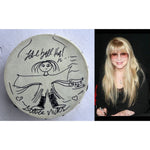 Load image into Gallery viewer, Stevie Nicks signed with hand sketch 10 inch tambourine and signing proof
