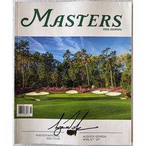 Tiger Woods 2019 Masters Journal signed with proof