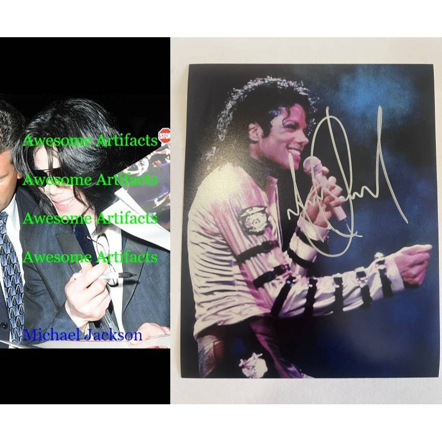 Michael Jackson 8x10 photograph signed with proof