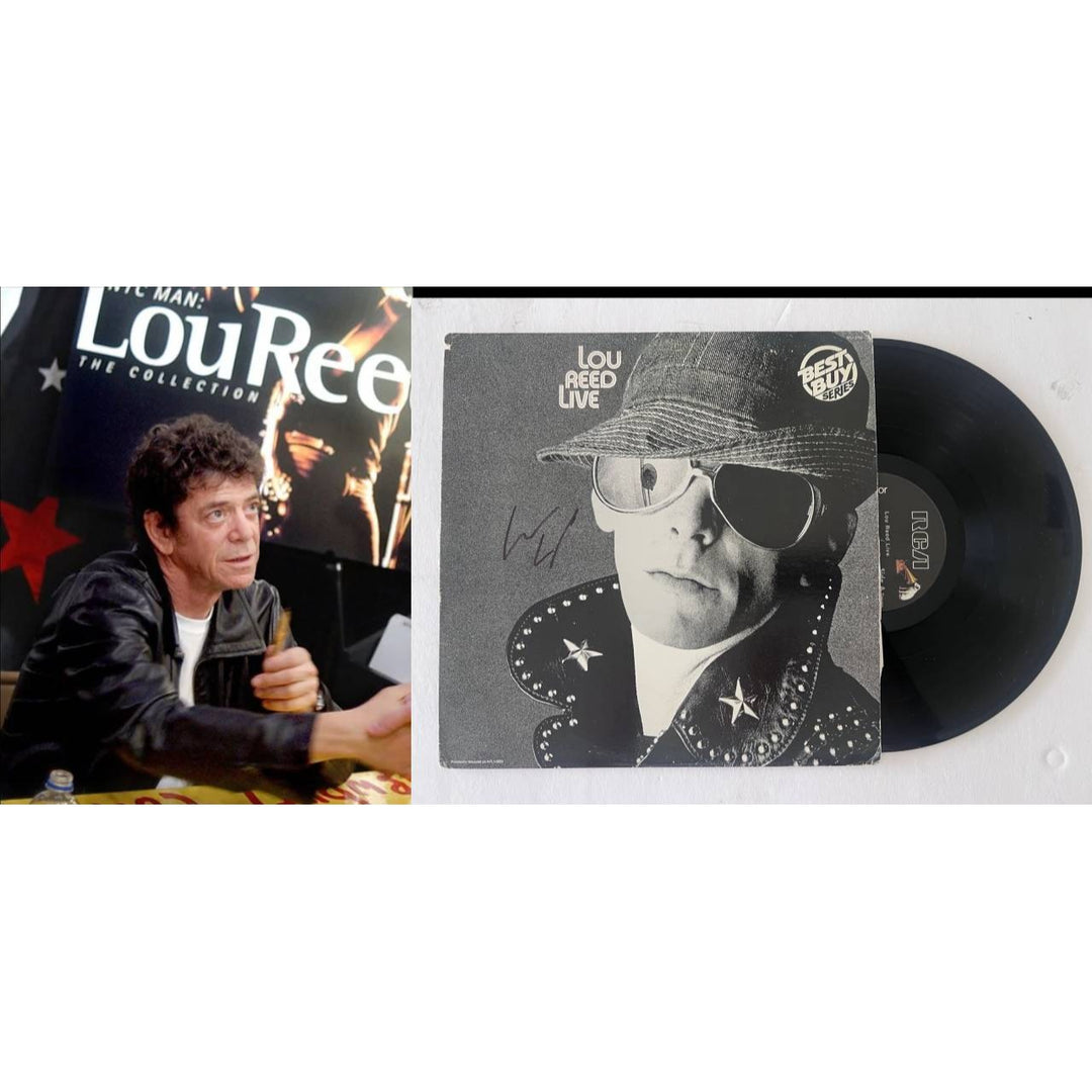 Lou Reed Live original lp signed with proof