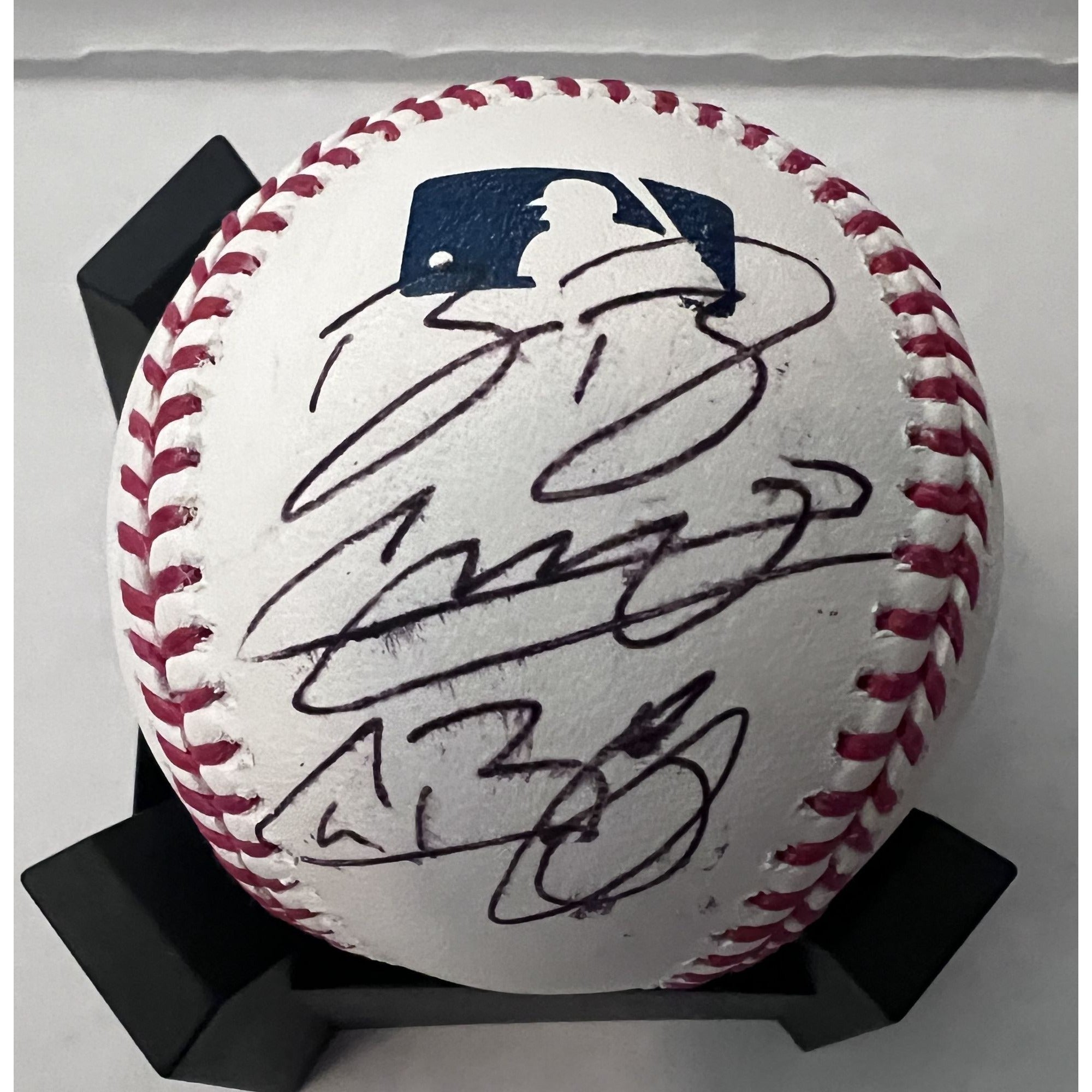 Toronto Blue Jays Bo Bichette Vladimir Guerrero Jr Caven Biggio official Rawlings MLB baseball signed with proof
